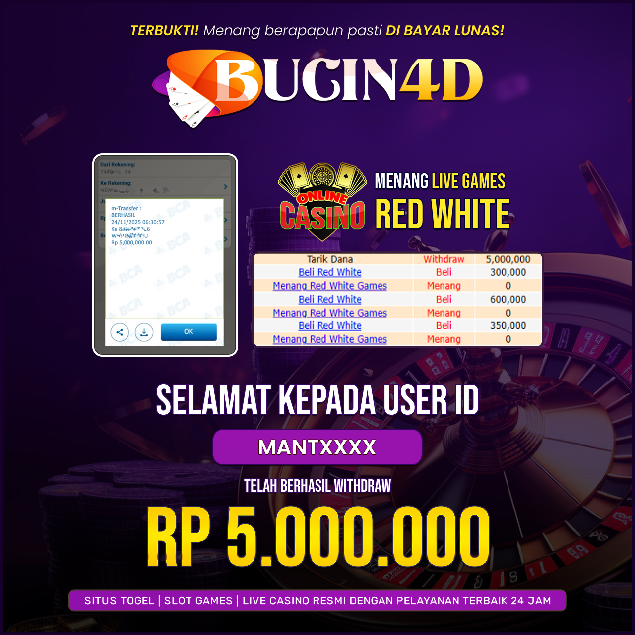 BUKTI JP LIVE CASINO