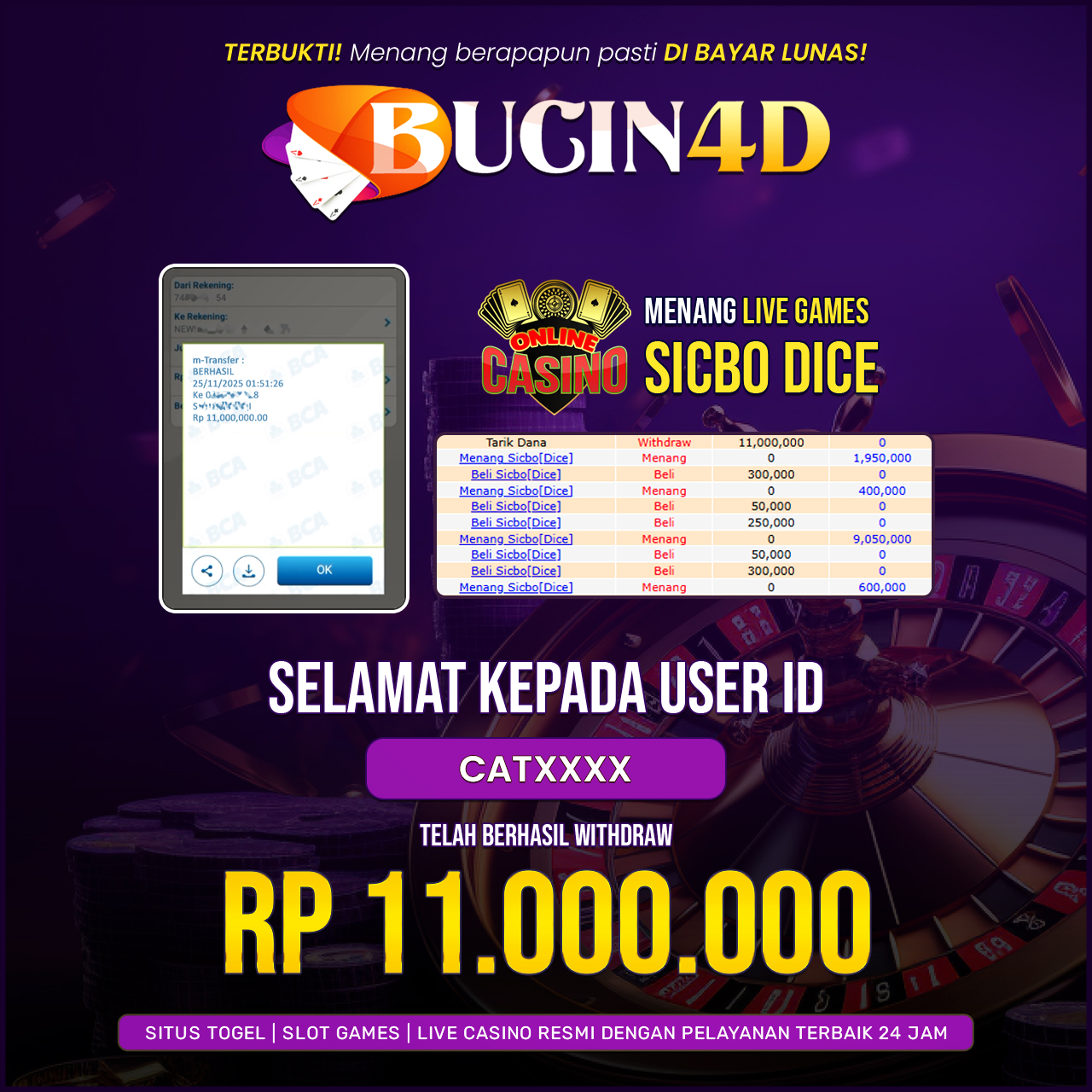 BUKTI JP LIVE CASINO