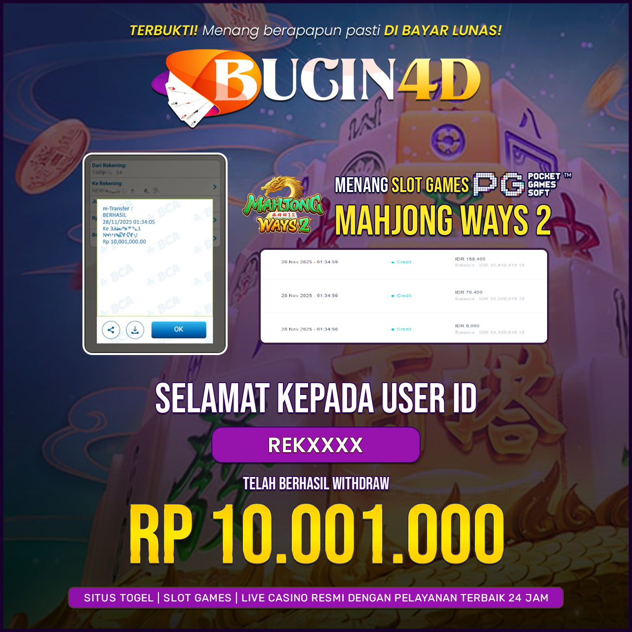 BUKTI JP SLOT PG SOFT