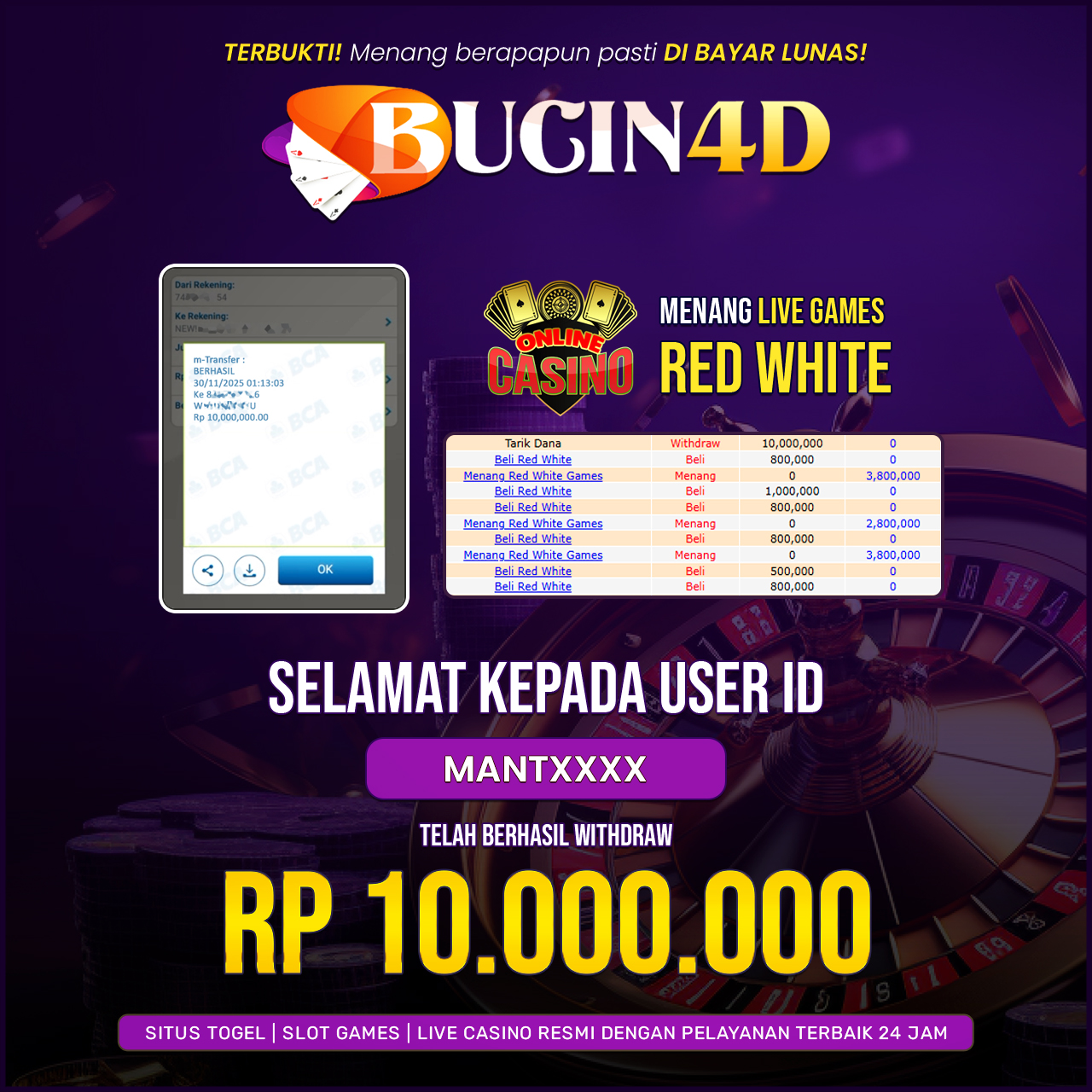 BUKTI JP LIVE CASINO