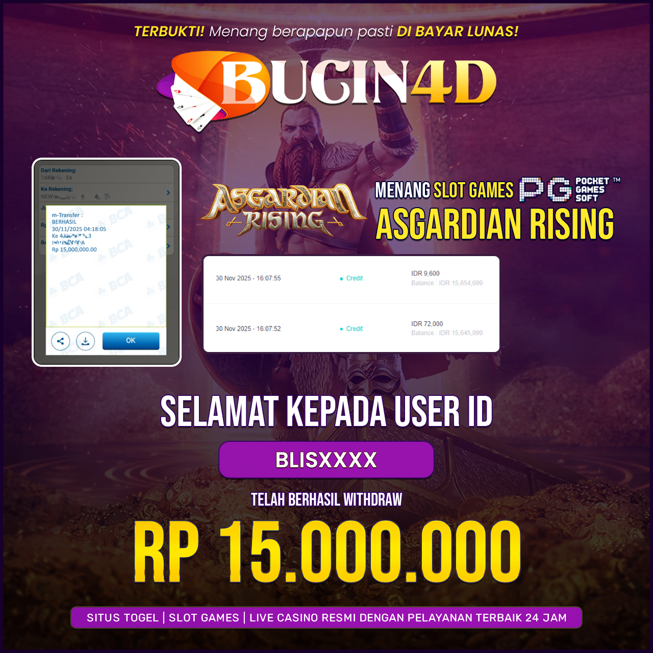 BUKTI JP SLOT PG SOFT