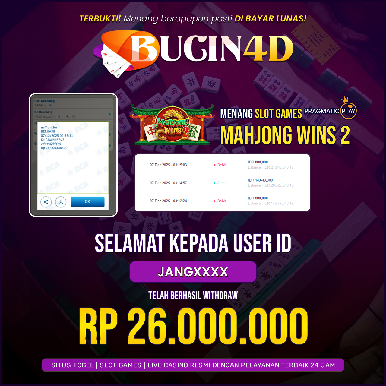 BUKTI JP SLOT PRAGMATIC PLAY