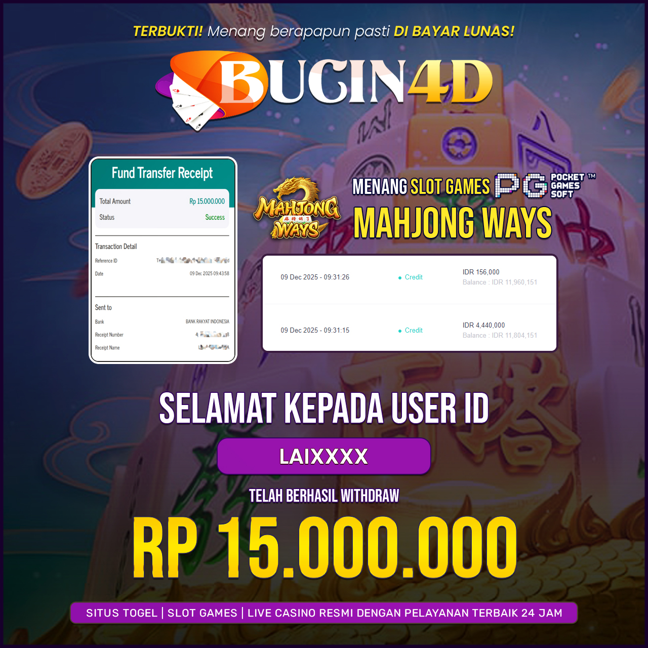 BUKTI JP SLOT PG SOFT