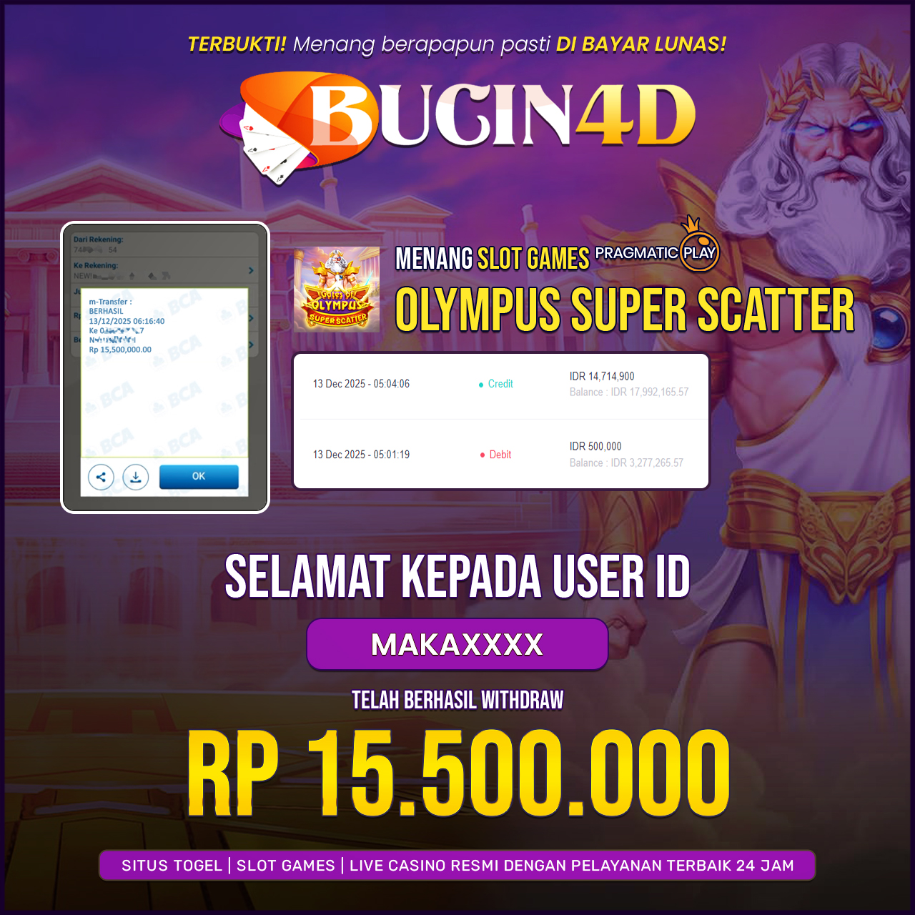 BUKTI JP SLOT PRAGMATIC PLAY