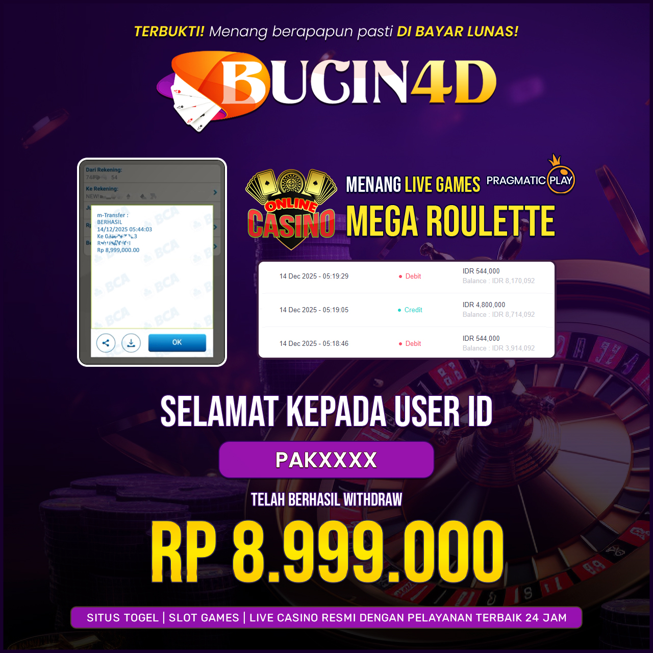 BUKTI JP LIVE CASINO