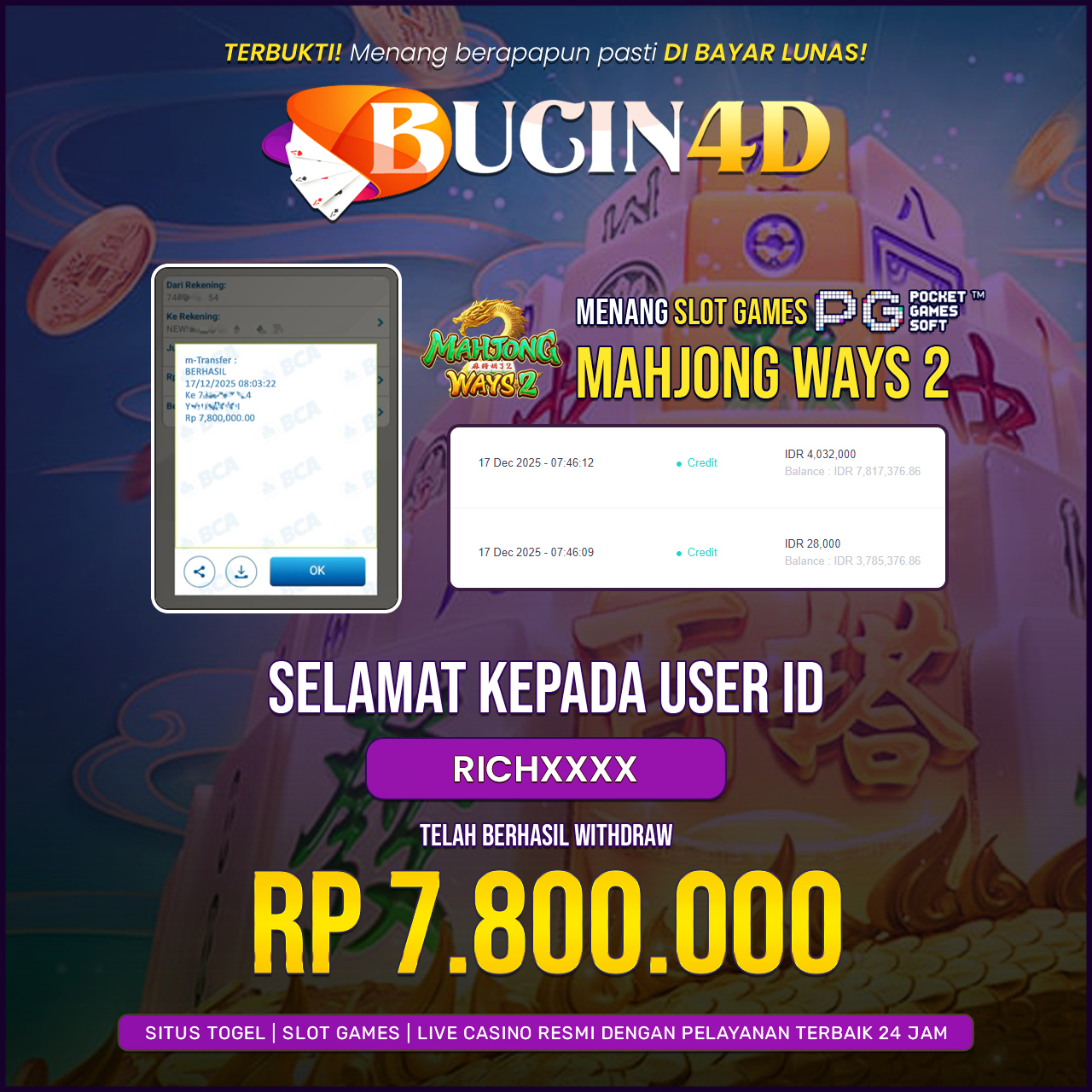 BUKTI JP SLOT PG SOFT