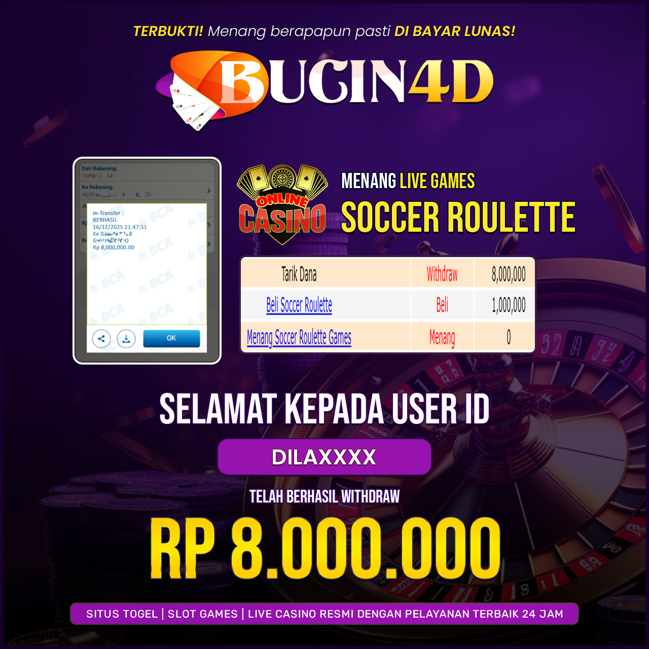 BUKTI JP LIVE CASINO