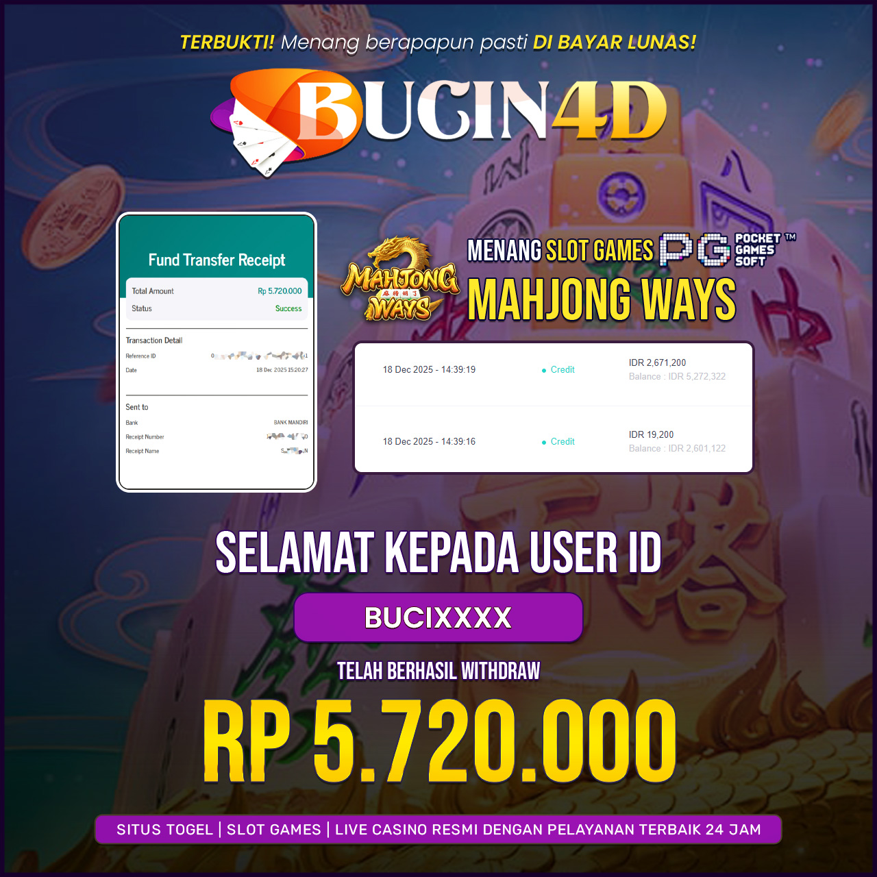 BUKTI JP SLOT PG SOFT