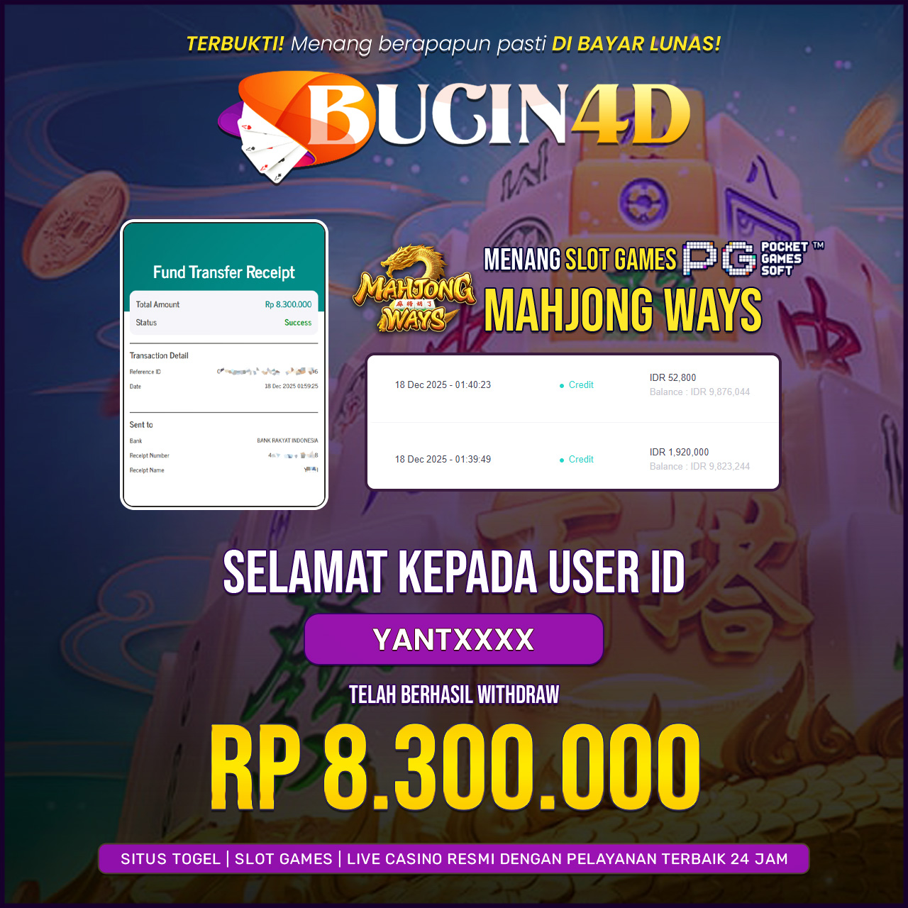 BUKTI JP SLOT PG SOFT