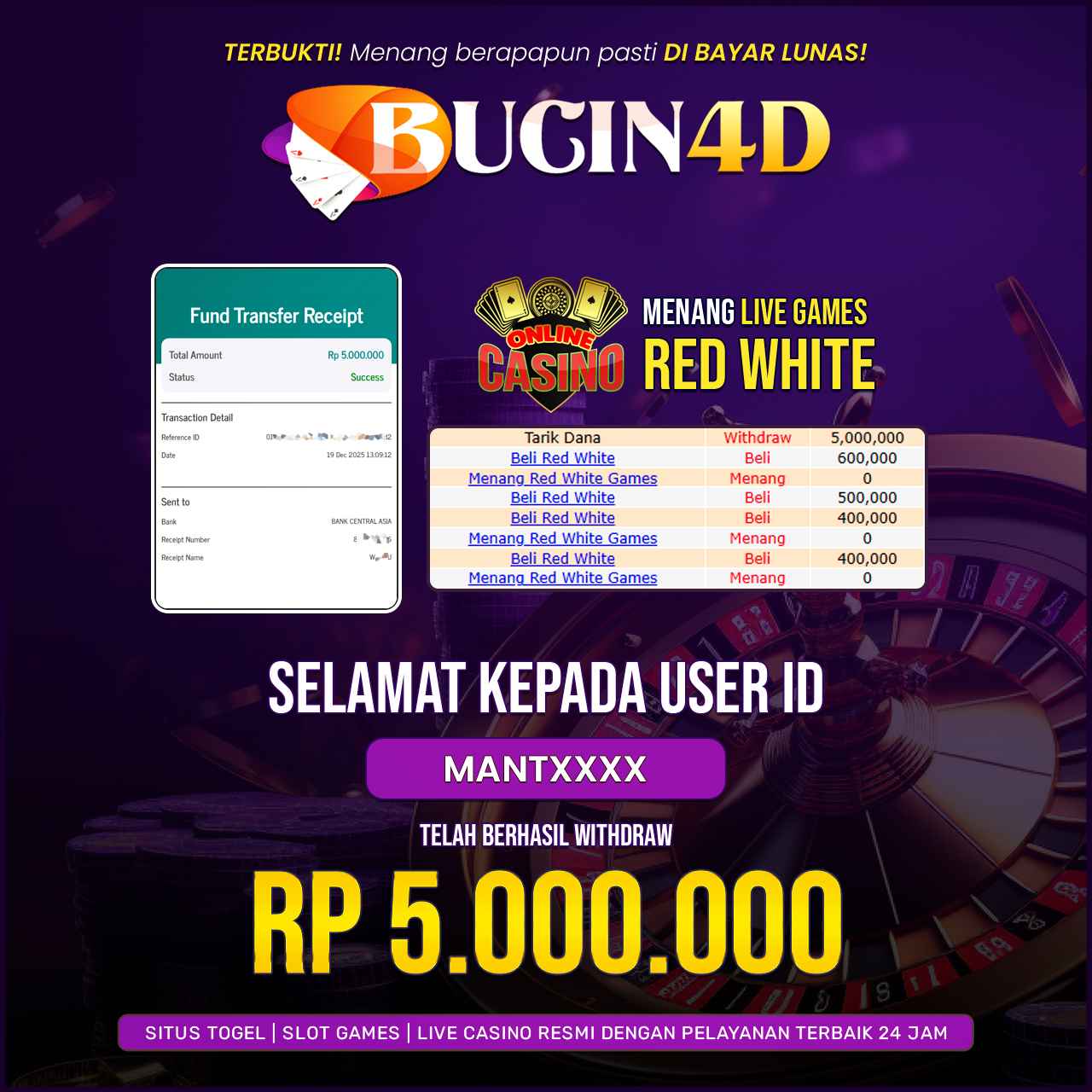 BUKTI JP LIVE CASINO