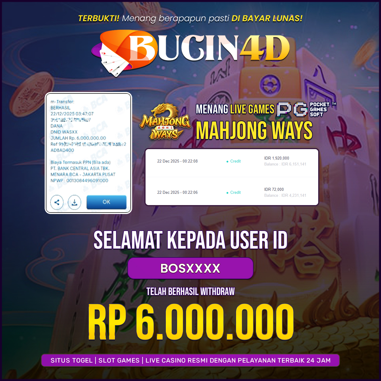 BUKTI JP SLOT PG SOFT