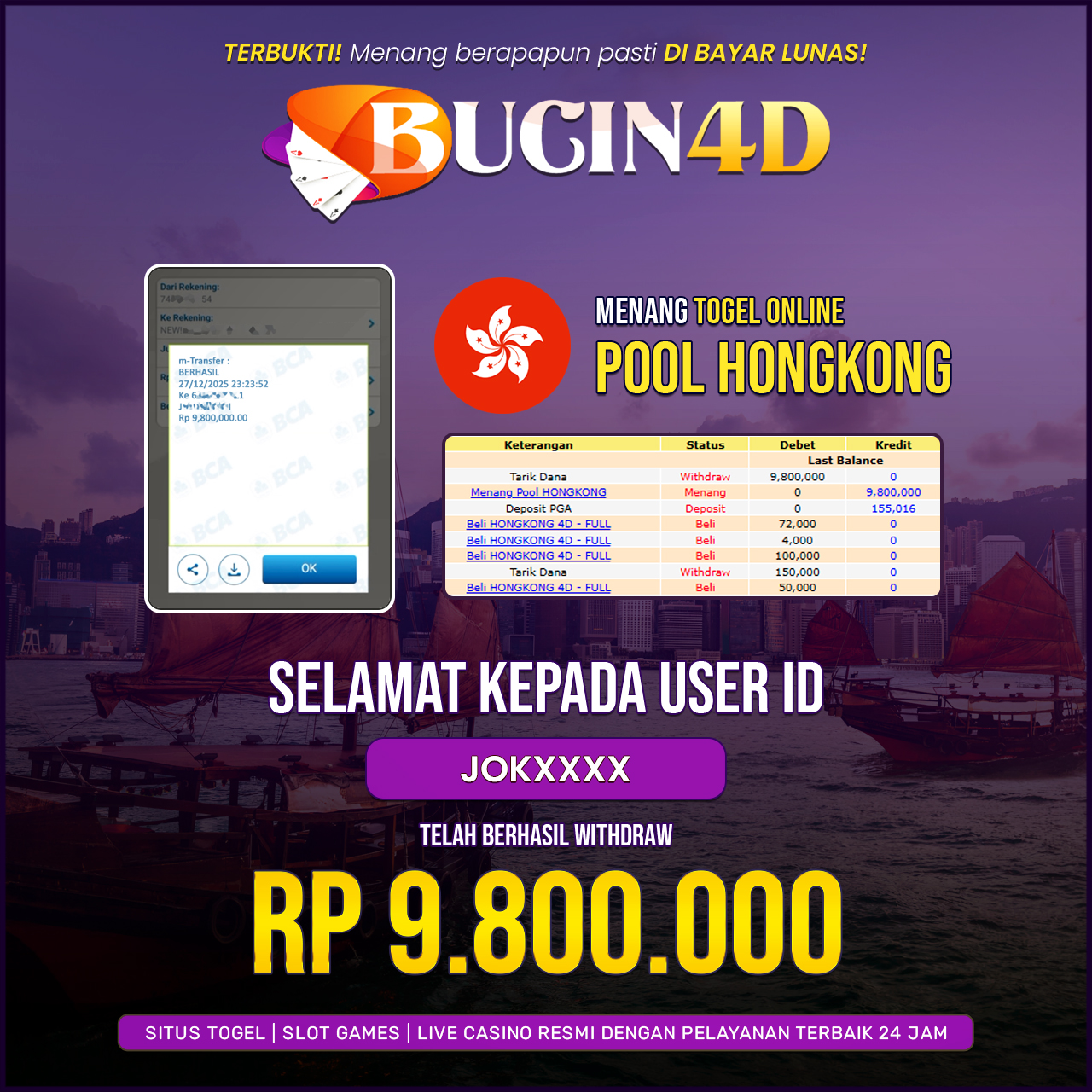 BUKTI JP TOGEL POOLS