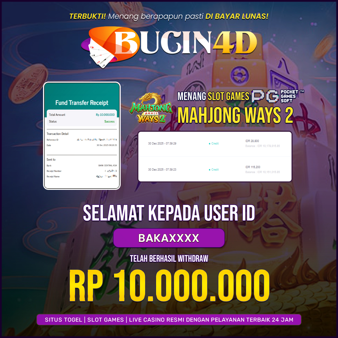 BUKTI JP SLOT PG SOFT