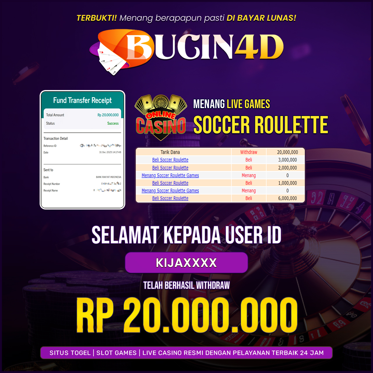 BUKTI JP LIVE CASINO