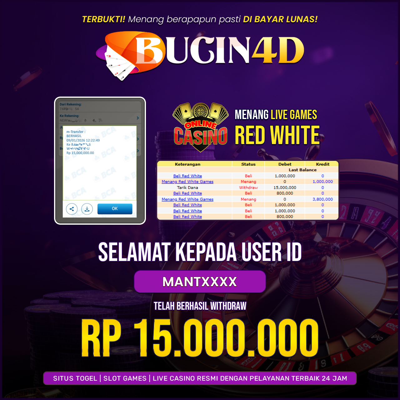 BUKTI JP LIVE CASINO