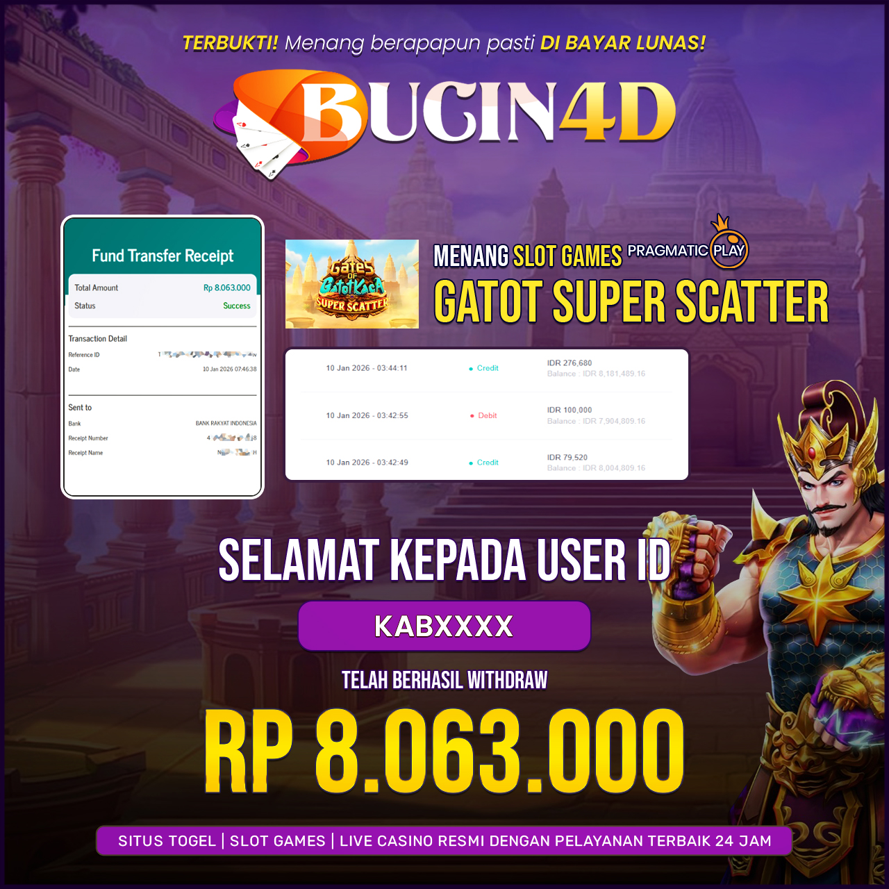 BUKTI JP SLOT PRAGMATIC PLAY