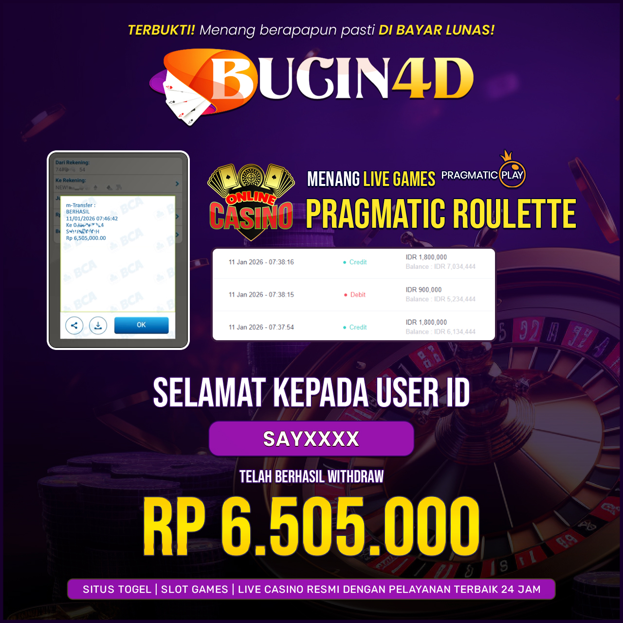 BUKTI JP LIVE CASINO