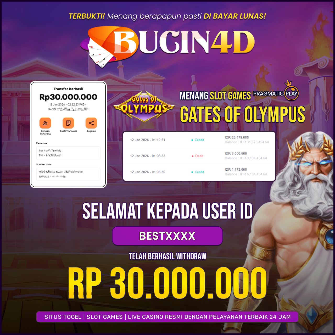 BUKTI JP SLOT PRAGMATIC PLAY