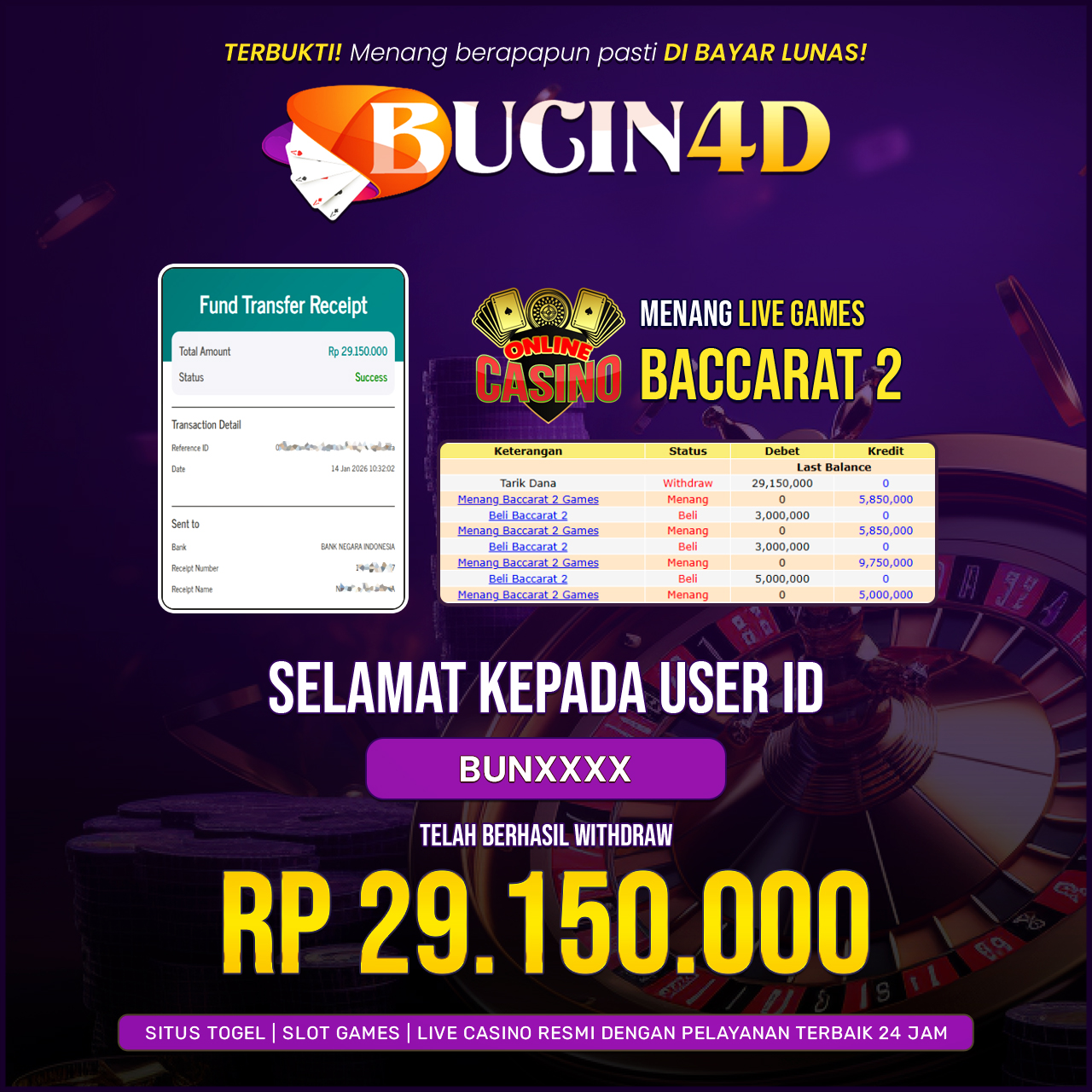 BUKTI JP LIVE CASINO
