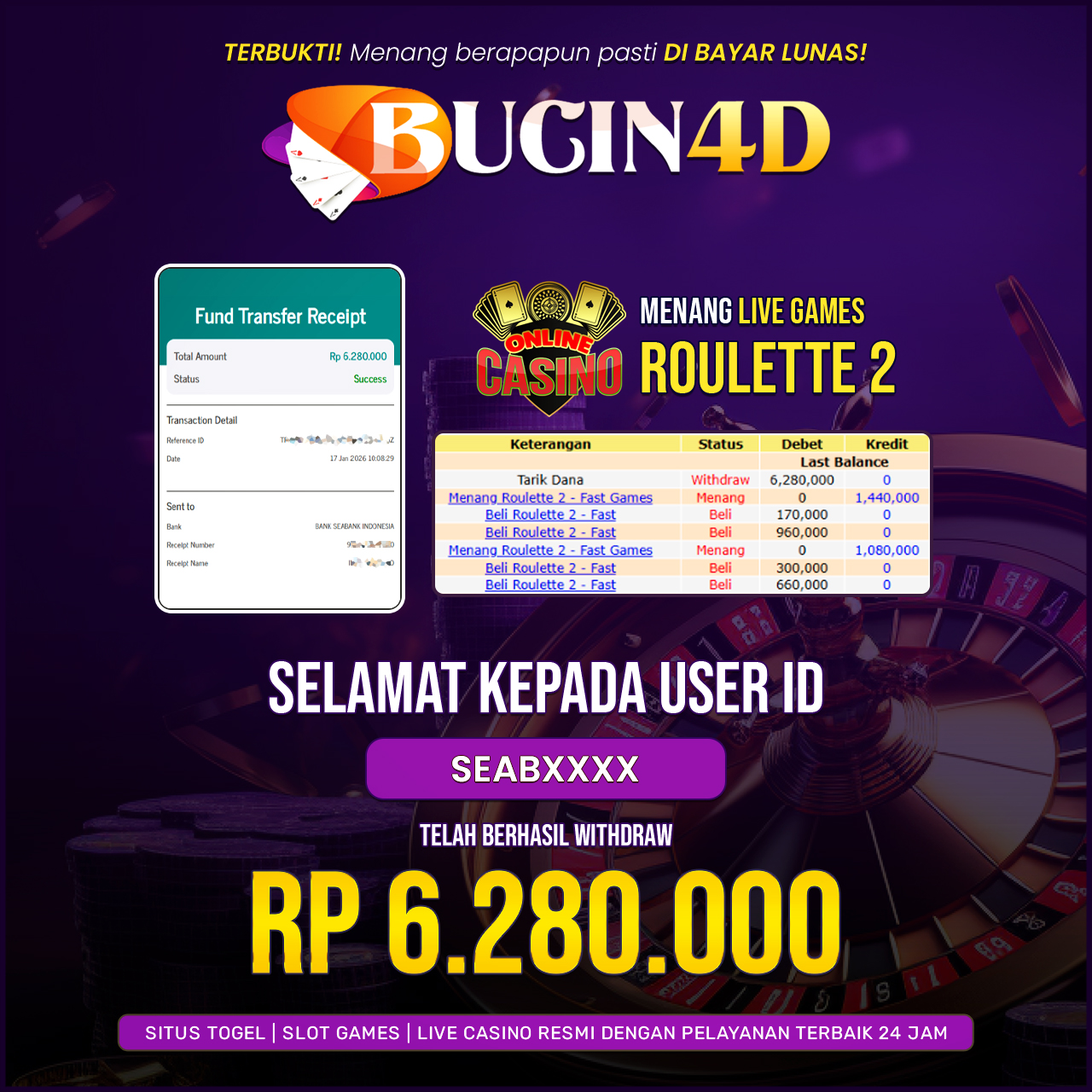BUKTI JP LIVE CASINO