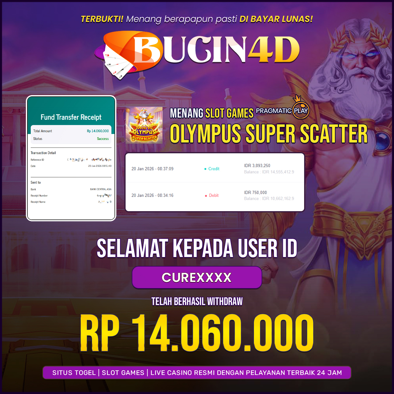 BUKTI JP SLOT PRAGMATIC PLAY