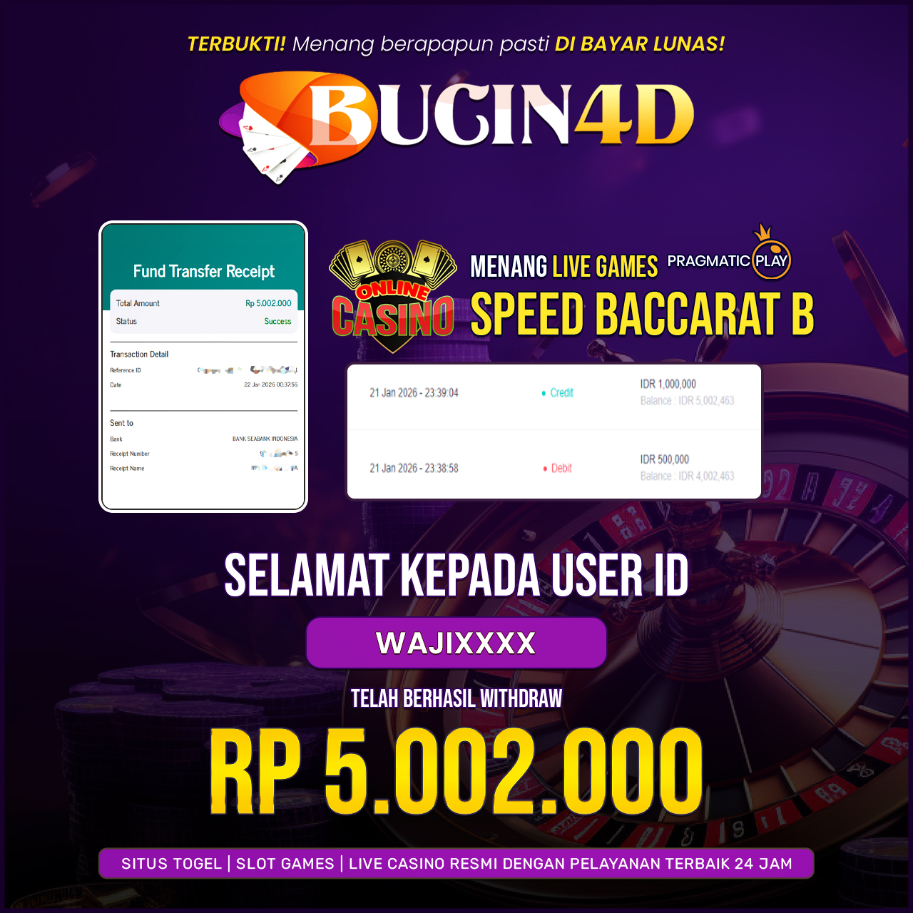 BUKTI JP LIVE CASINO