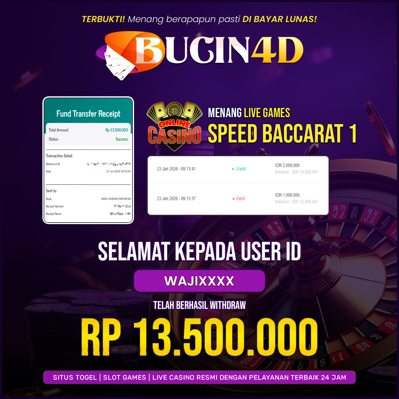 BUKTI JP LIVE CASINO