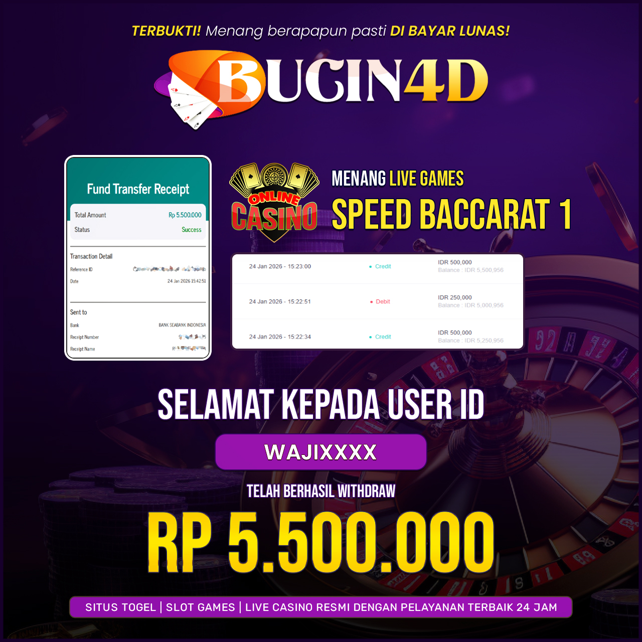 BUKTI JP LIVE CASINO