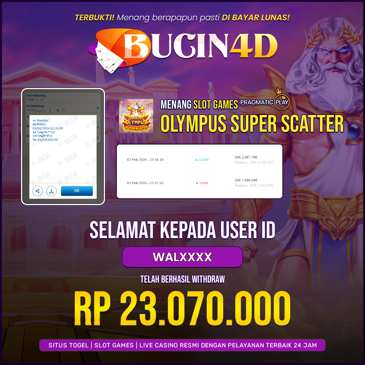 BUKTI JP SLOT PRAGMATIC PLAY