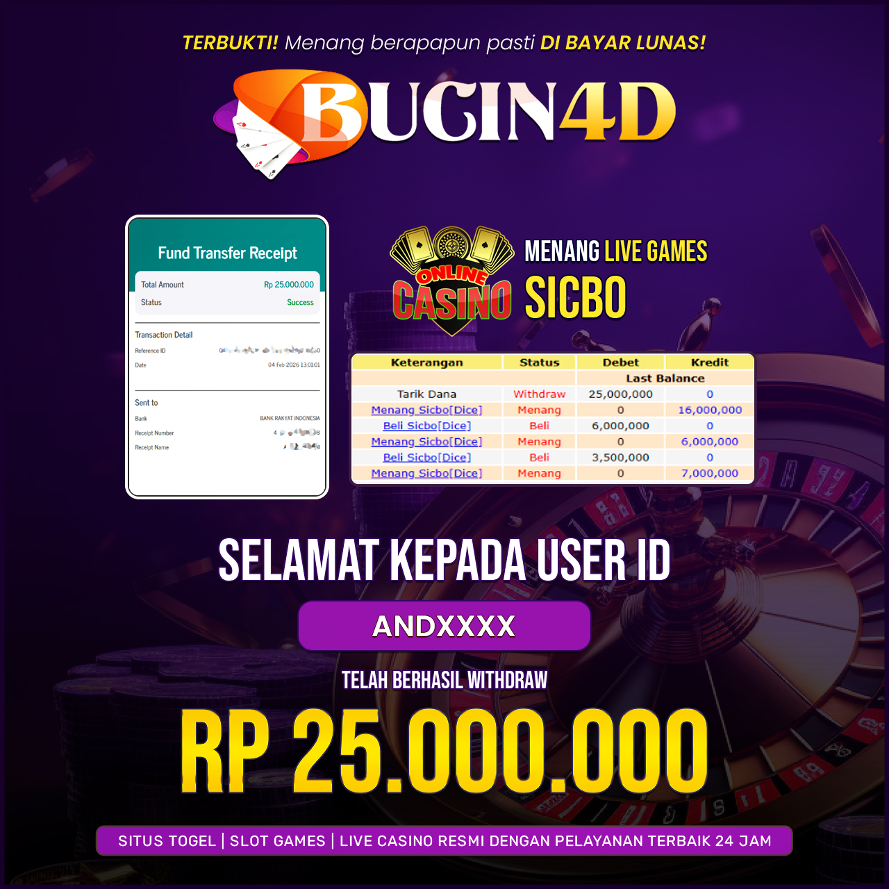 BUKTI JP LIVE CASINO