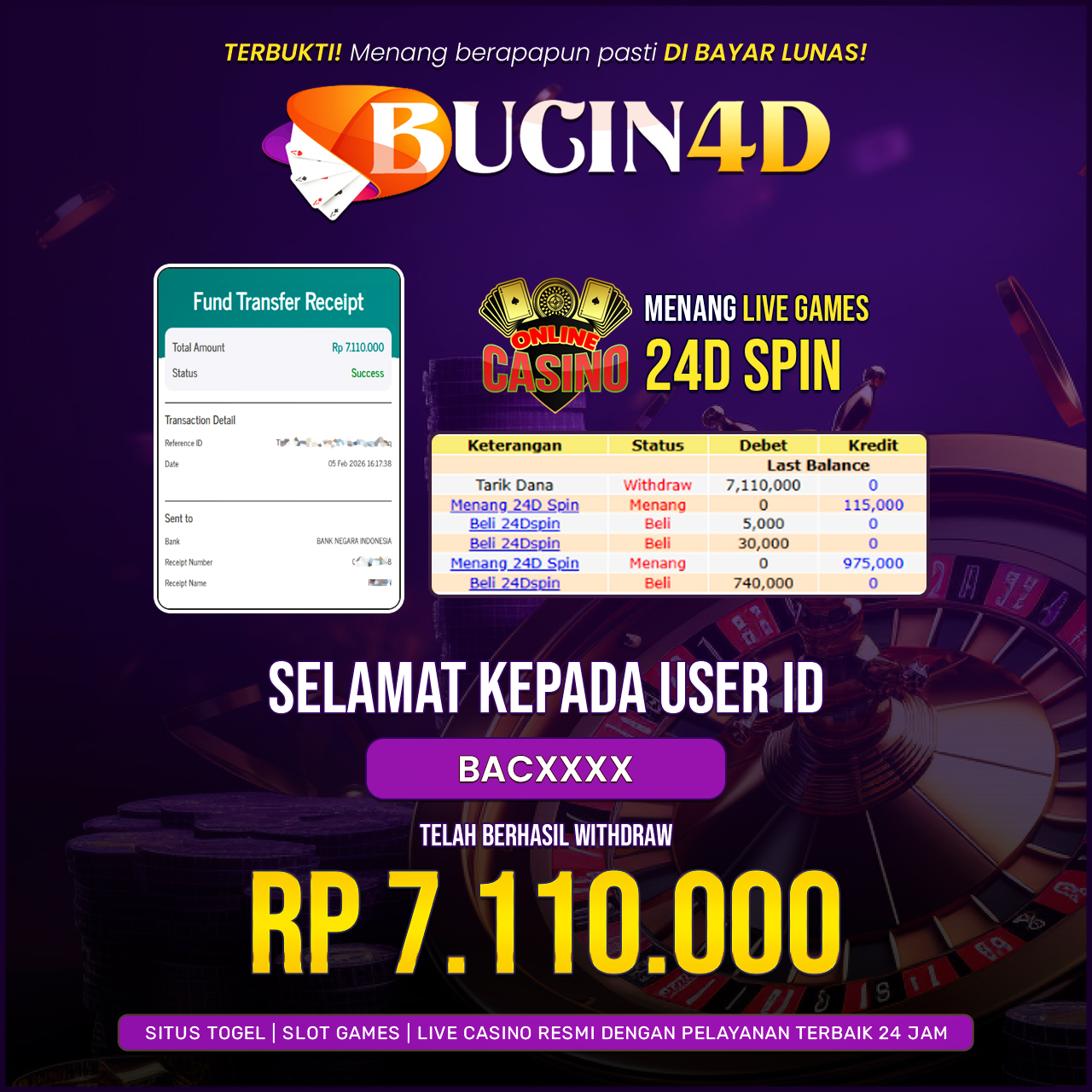 BUKTI JP LIVE CASINO