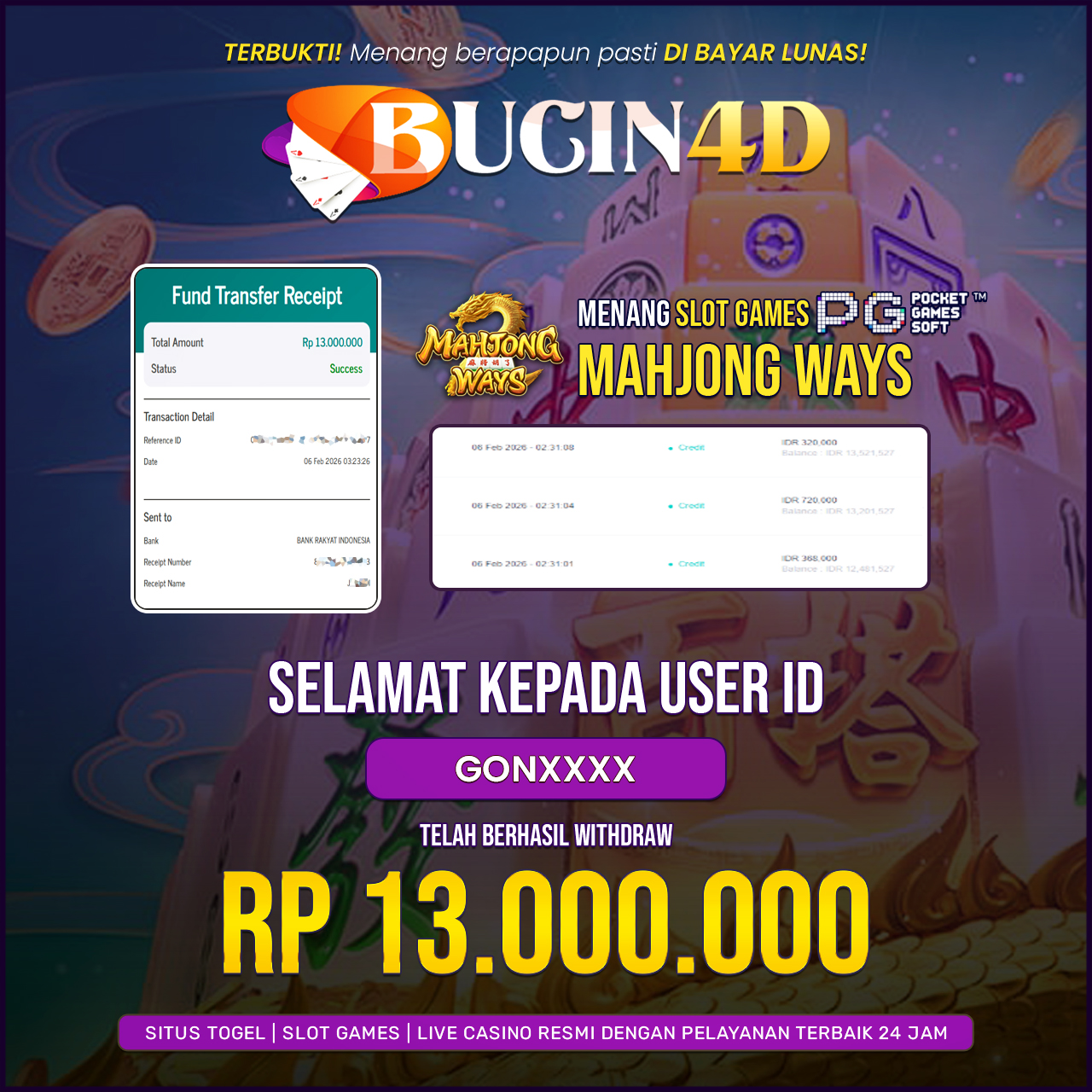 BUKTI JP SLOT PG SOFT