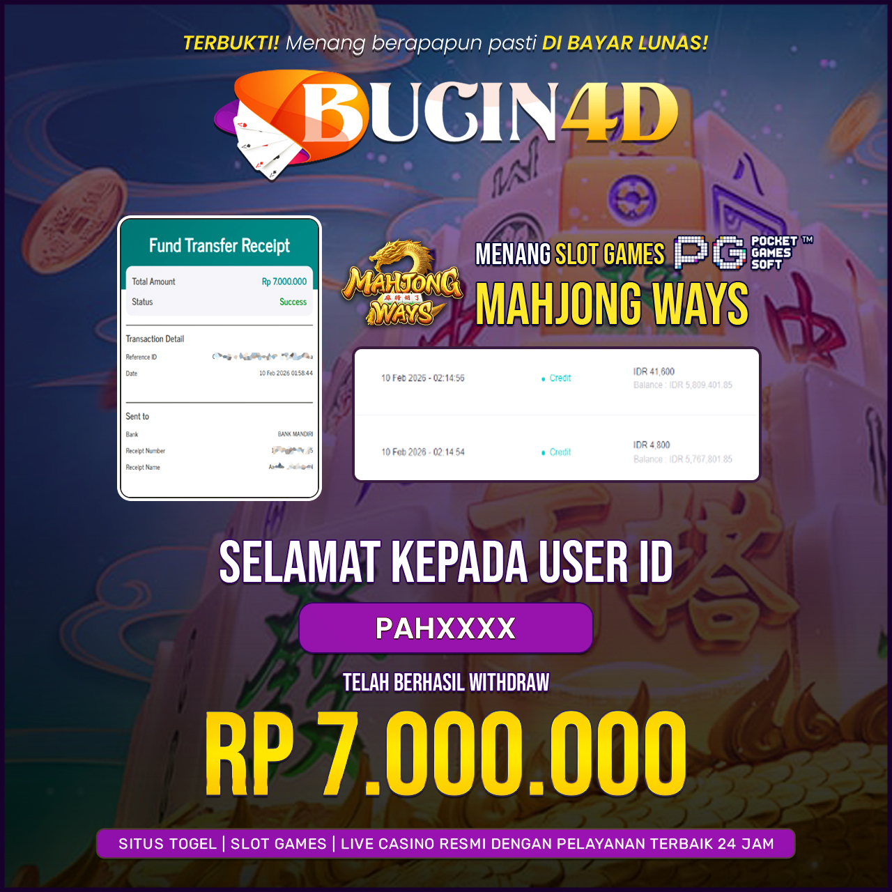 BUKTI JP SLOT PG SOFT