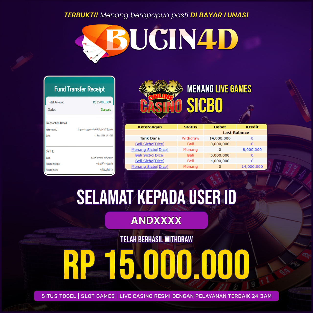 BUKTI JP LIVE CASINO