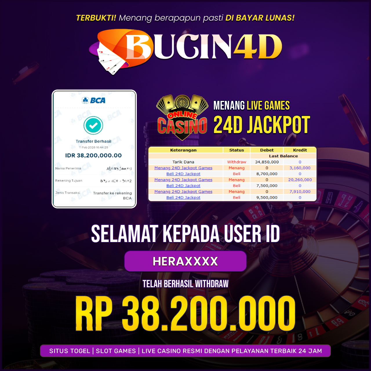 BUKTI JP LIVE CASINO