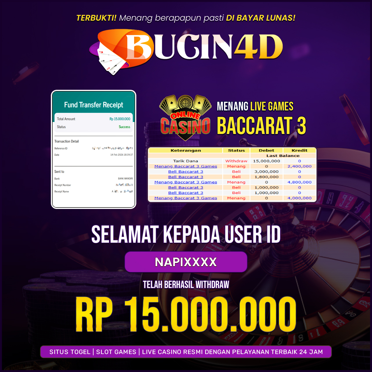 BUKTI JP LIVE CASINO