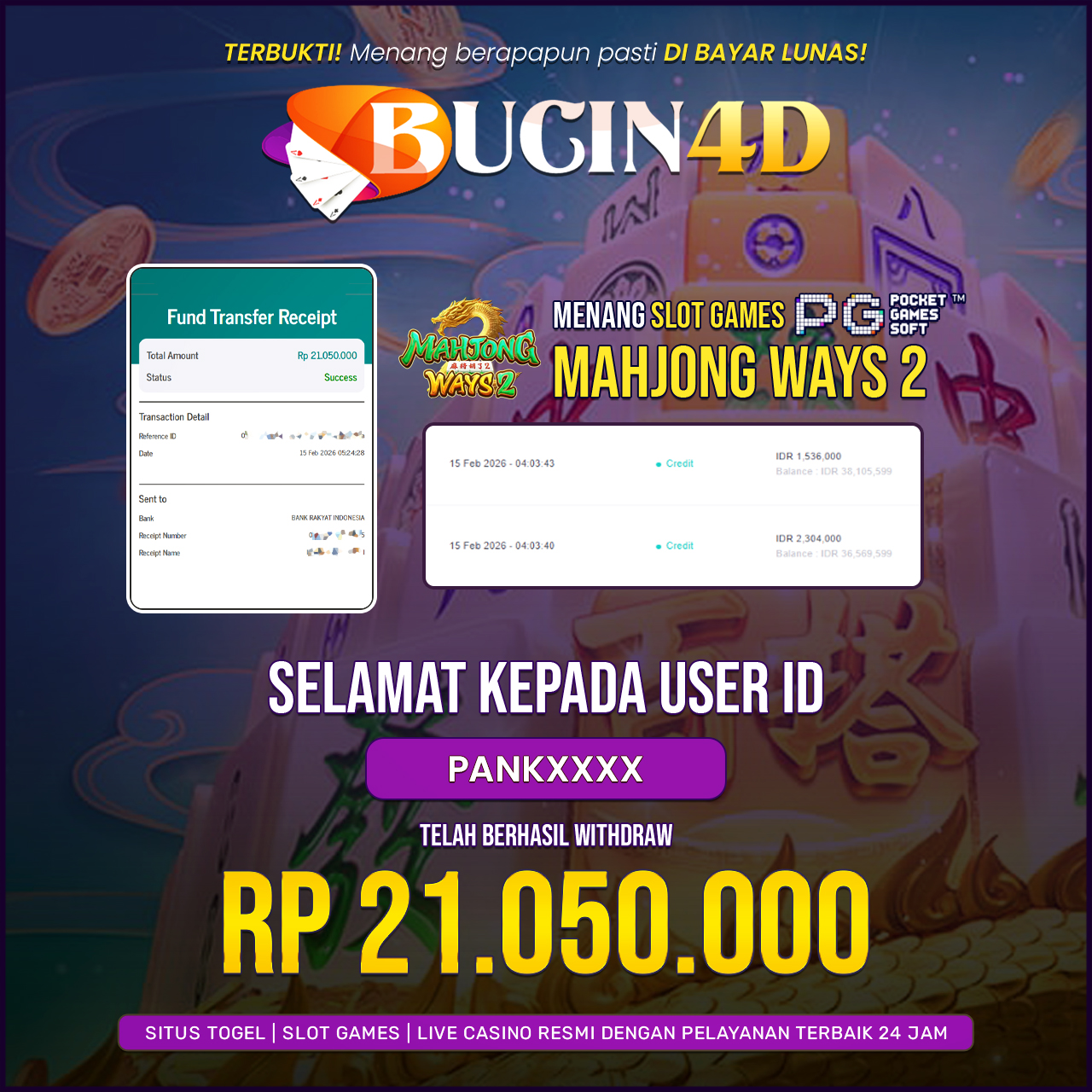 BUKTI JP SLOT PG SOFT