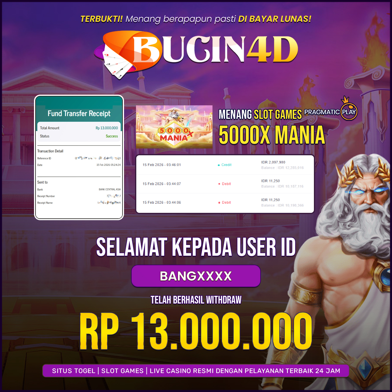 BUKTI JP SLOT PRAGMATIC PLAY