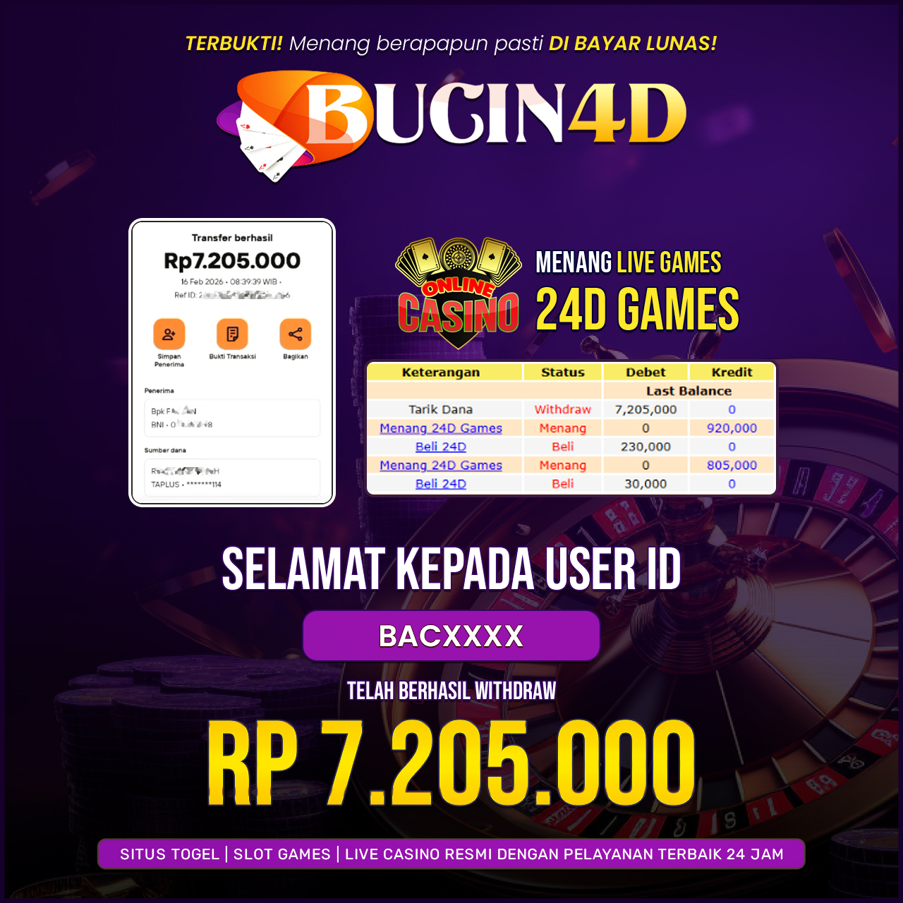 BUKTI JP LIVE CASINO