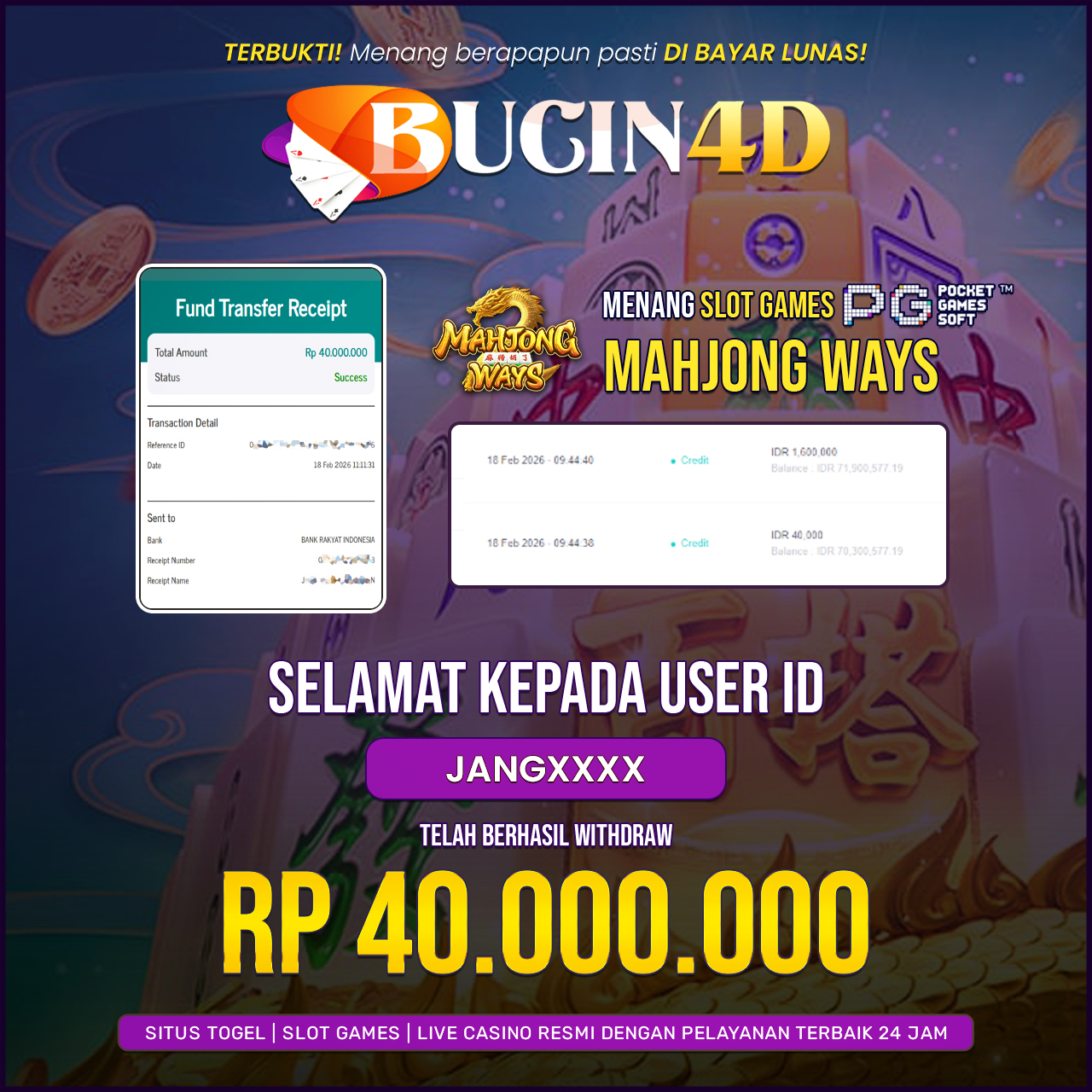 BUKTI JP SLOT PG SOFT