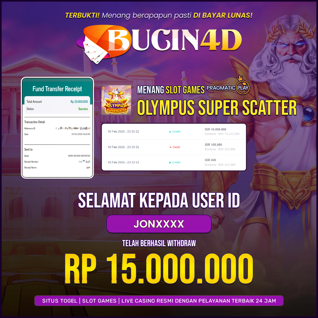 BUKTI JP SLOT PRAGMATIC PLAY