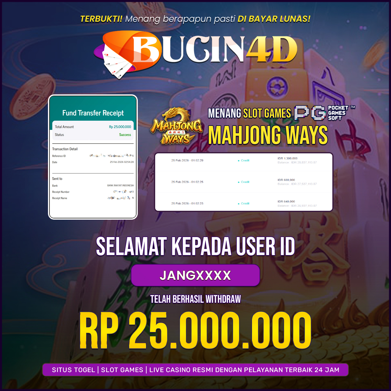 BUKTI JP SLOT PG SOFT