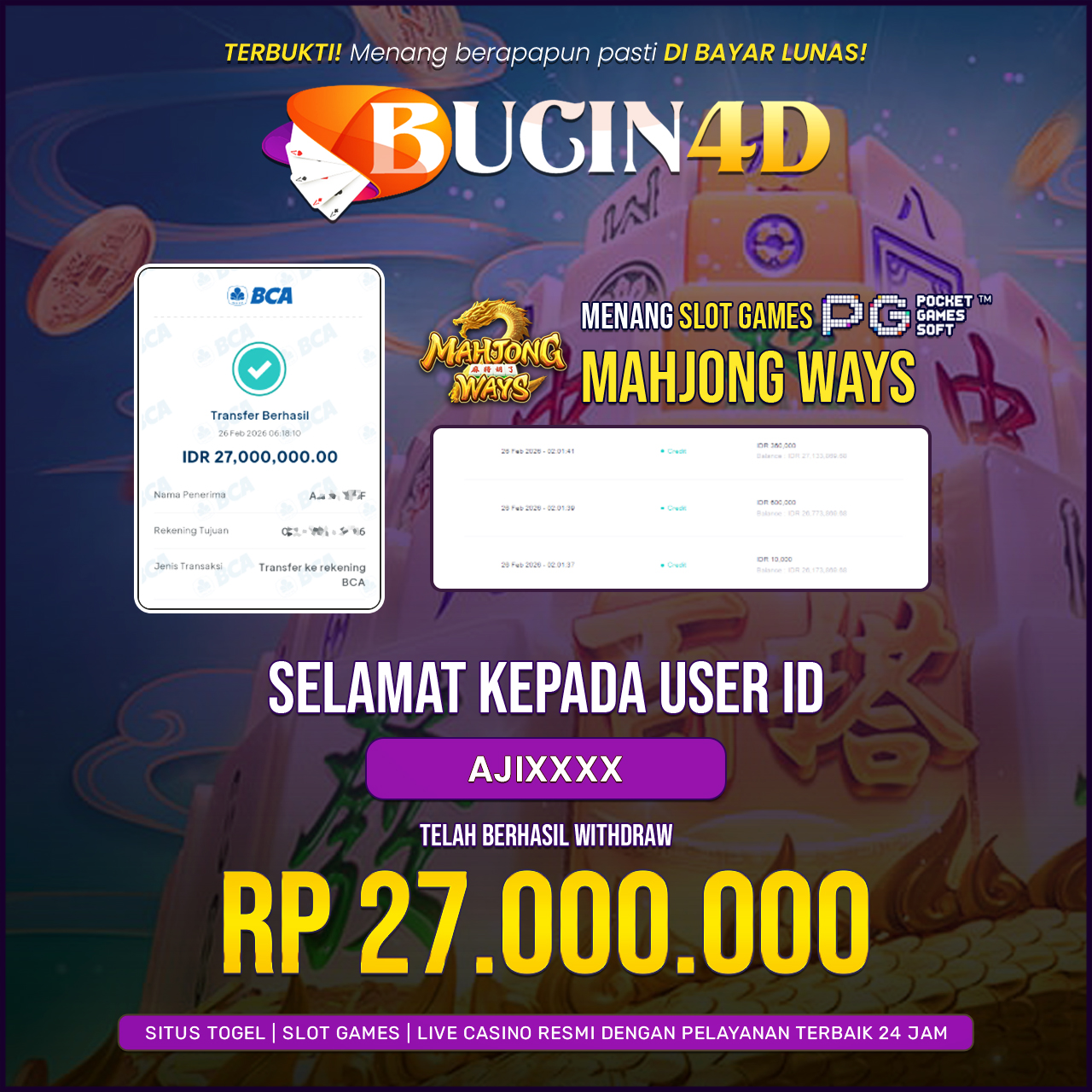 BUKTI JP SLOT PG SOFT