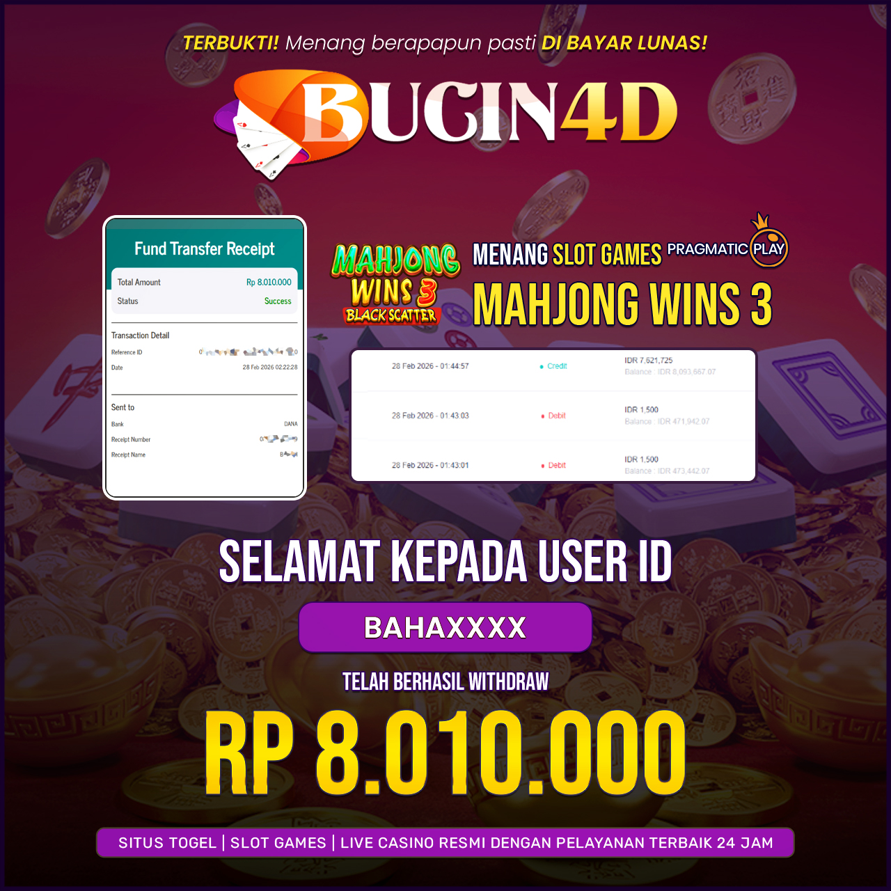 BUKTI JP SLOT PRAGMATIC PLAY