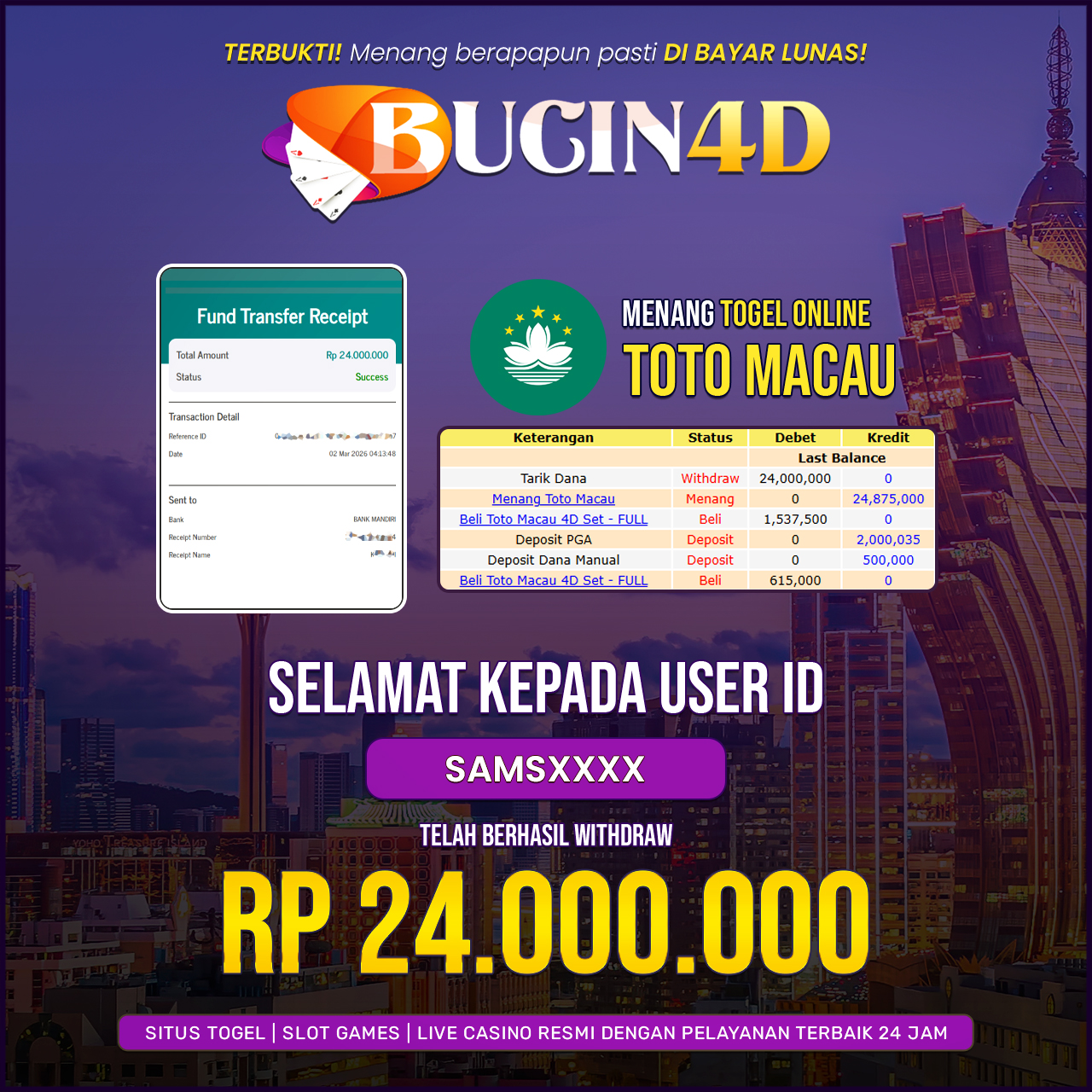 BUKTI JP TOGEL POOLS