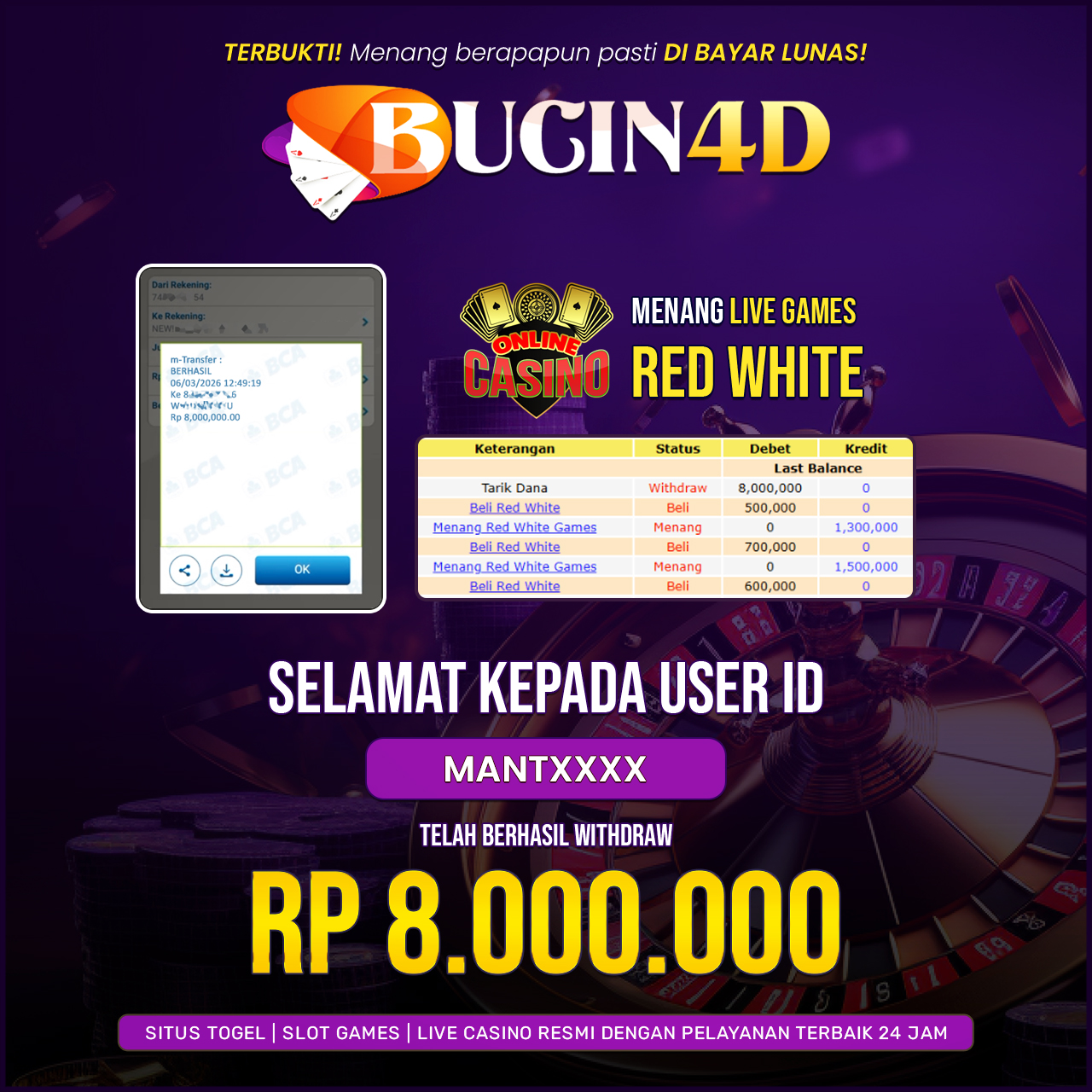 BUKTI JP LIVE CASINO