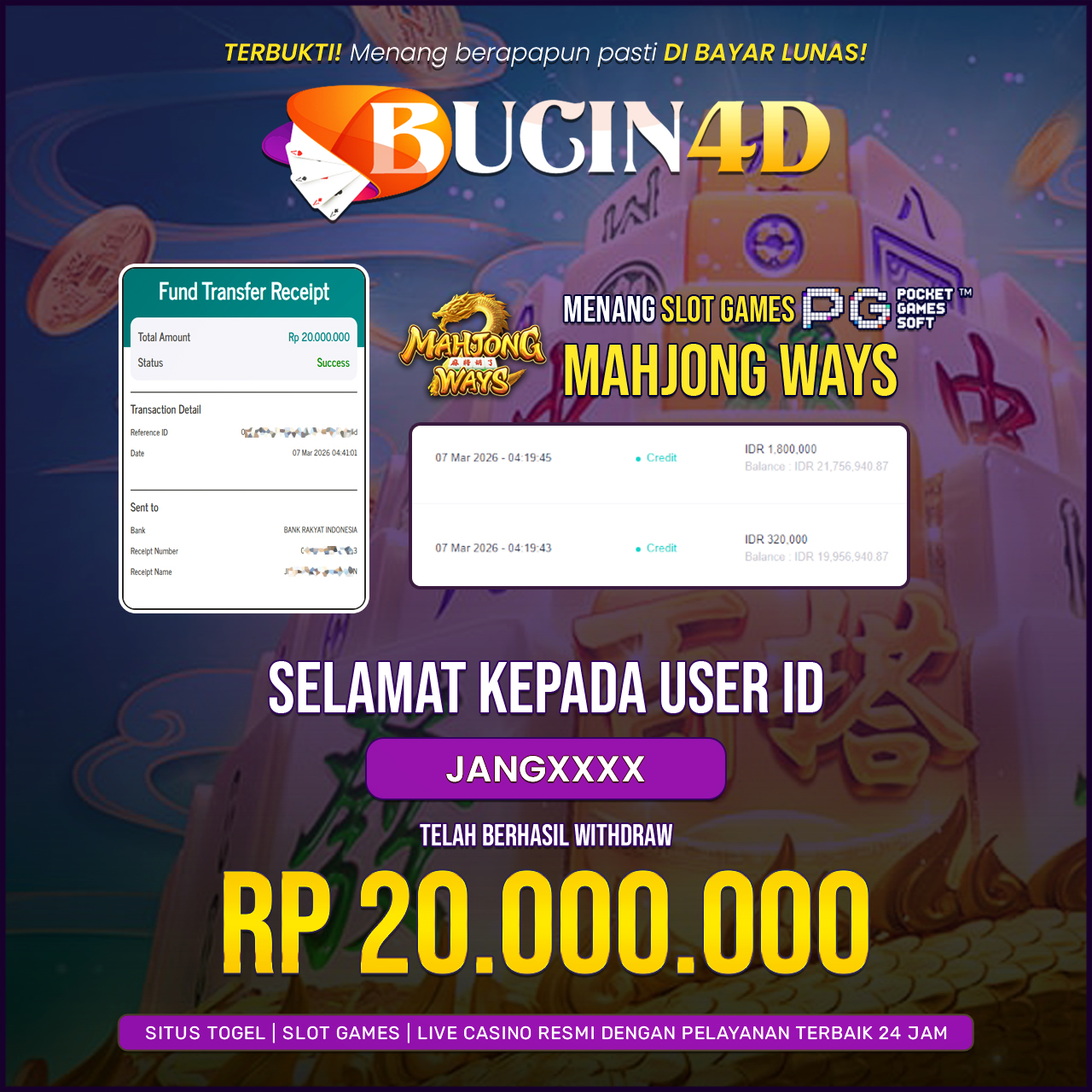 BUKTI JP SLOT PG SOFT