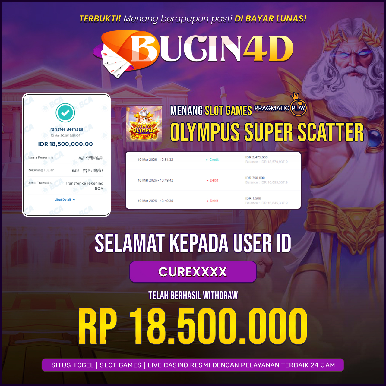 BUKTI JP SLOT PRAGMATIC PLAY