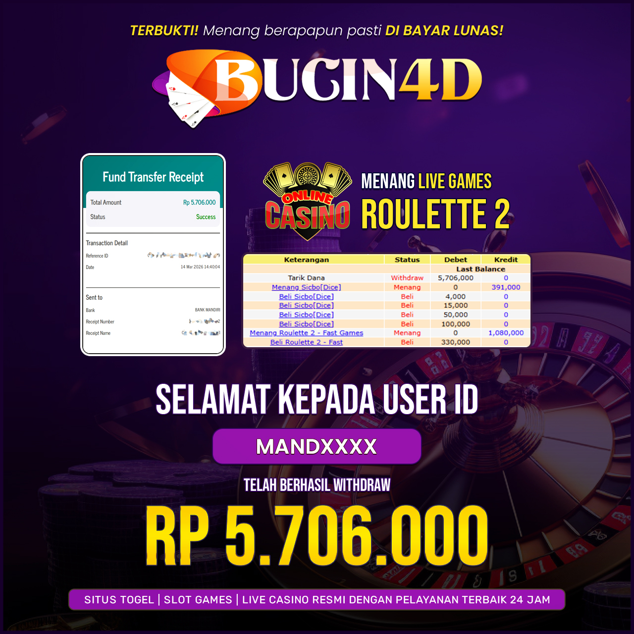 BUKTI JP LIVE CASINO