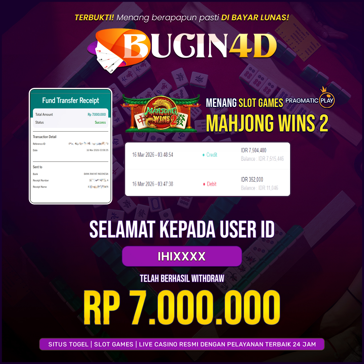 BUKTI JP SLOT PRAGMATIC PLAY